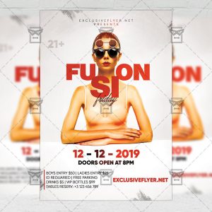 Download Fusion Friday Flyer - Club A5 PSD Template