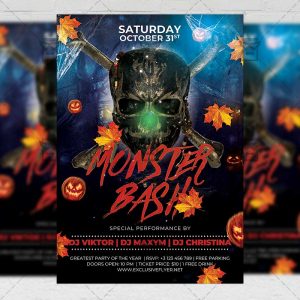 Download Monster Bash PSD Flyer Template Now