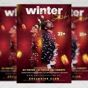 Winter Bash Flyer - Seasonal PSD Template