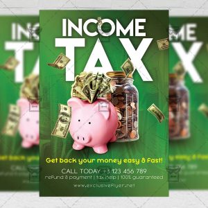 Income Tax Flyer - Business PSD Template