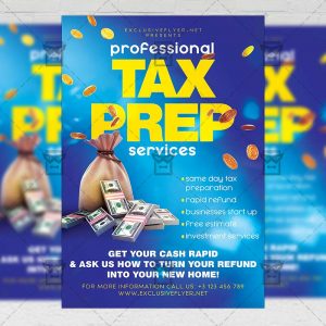 Tax Prep Service Flyer - Business PSD Template