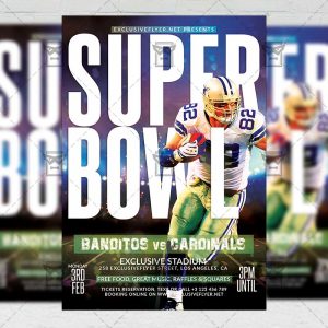 Super Bowl 2020 Template - Flyer PSD + Instagram Ready Size