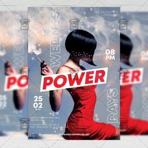Wednesdays Power Template - Flyer PSD + Instagram Ready Size
