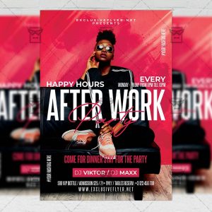 After Work Party Template - Flyer PSD + Instagram Ready Size