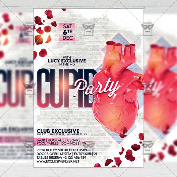Cupid Party Template – Flyer PSD + Instagram Ready Size