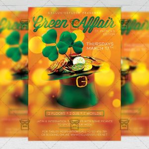 Green Affair Template - Flyer PSD + Instagram Ready Size