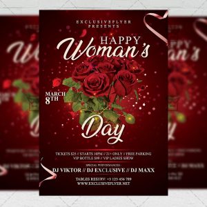 Happy Woman's Day Template - Flyer PSD + Instagram Ready Size