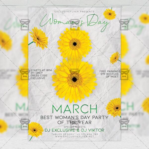 Woman's Day Template - Flyer PSD + Instagram Ready Size