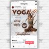 Online Yoga Classes Template - Flyer PSD + Instagram Ready Size