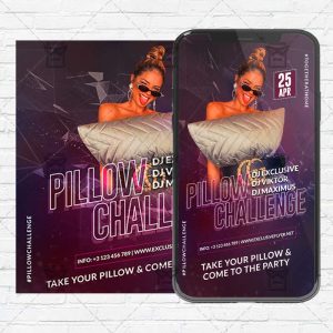 Pillow Challenge Flyer PSD - Optimized for Instagram