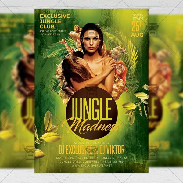 Jungle Madness - Flyer PSD Template