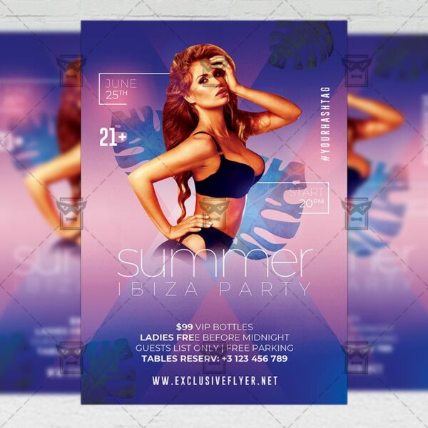 Summer Ibiza Party - Flyer PSD Template
