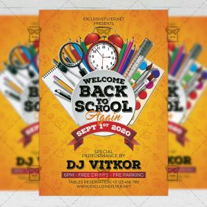 Back to School Again - Flyer PSD Template