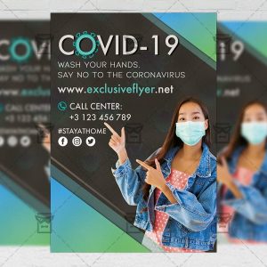 Covid-19 - Flyer PSD Template