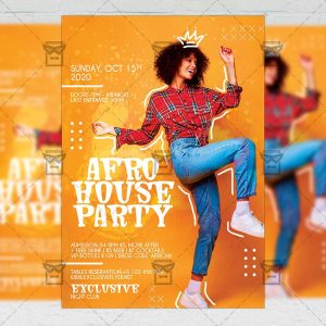 Afro House Party - Flyer PSD Template