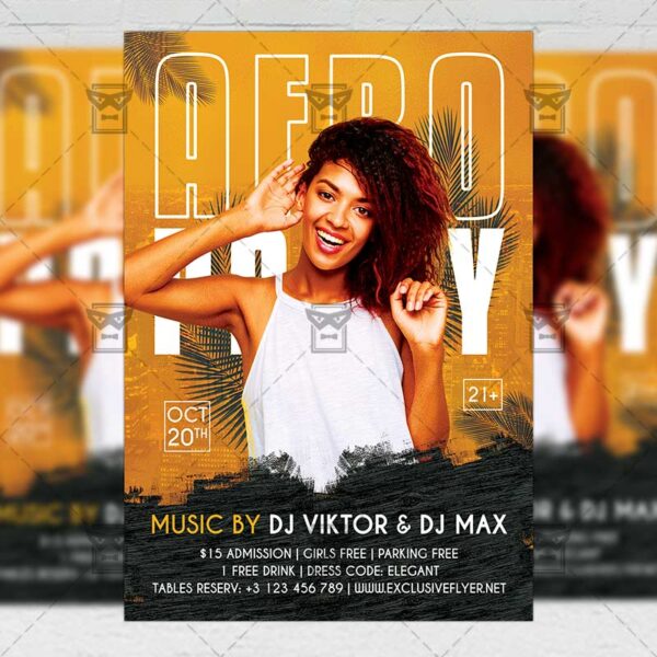 Afro Party - Flyer PSD Template