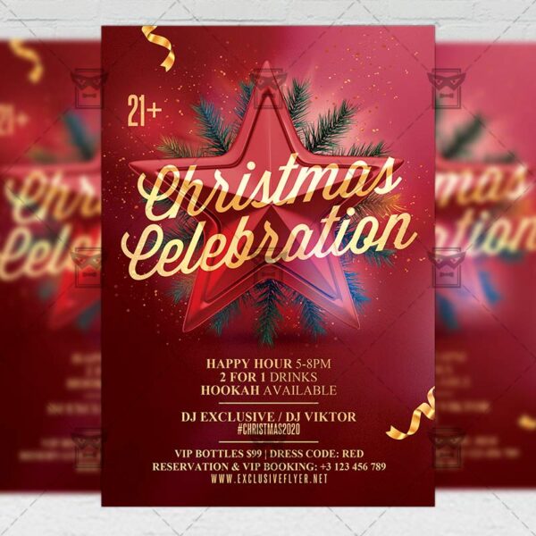 Christmas Celebration - Flyer PSD Template