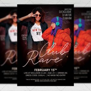 Rave Club - Flyer PSD Template