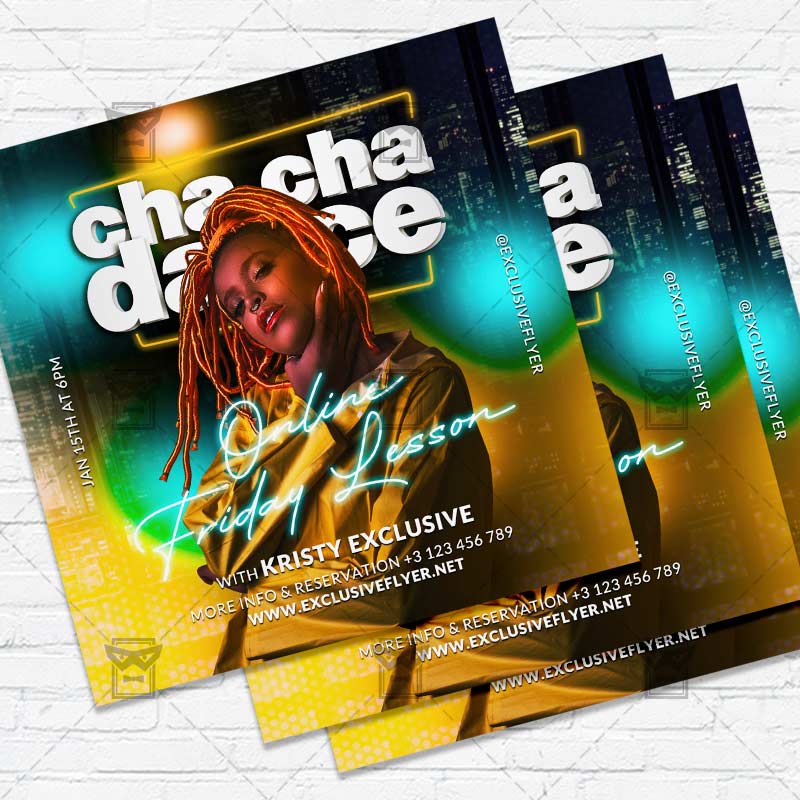 Download Cha Cha Dance - Flyer PSD Template | ExclusiveFlyer