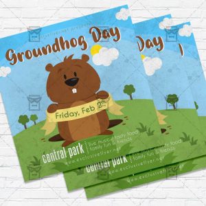 Groundhog Day - Flyer PSD Template