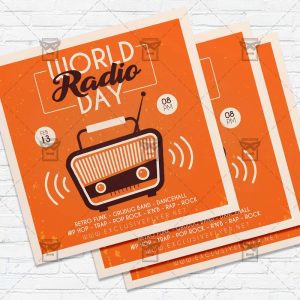 Radio Day- Flyer PSD Template
