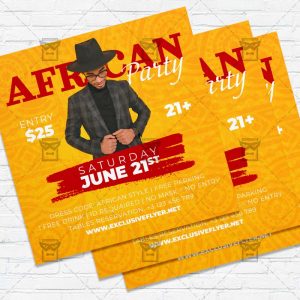 African Party - Flyer PSD Template