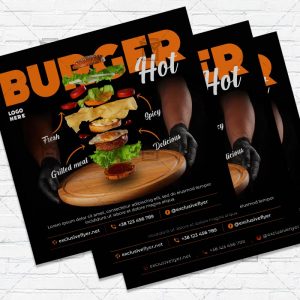 Hot Burger - Flyer PSD Template