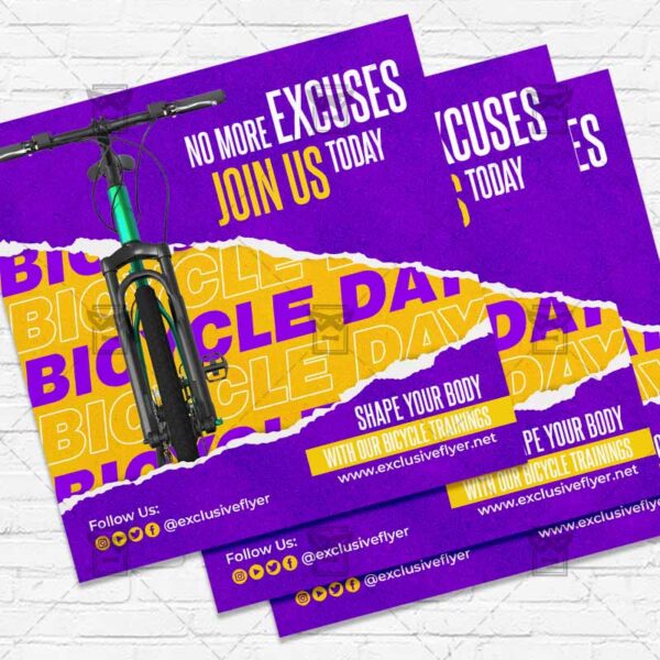 Bicycle Day - Flyer PSD Template