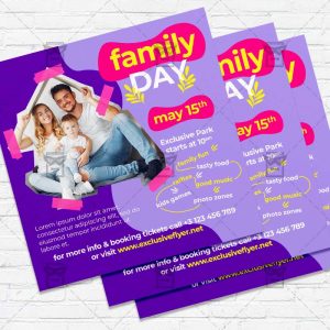 International Day of Families - Flyer PSD Template