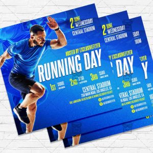 Running Day - Flyer PSD Template