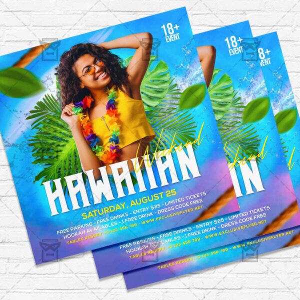 Hawaiian Weekend - Flyer PSD Template