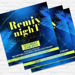Remix Night - Flyer PSD Template