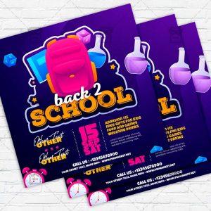 Back to School Again - Flyer PSD Template