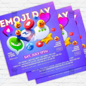 Emoji Day - Flyer PSD Template