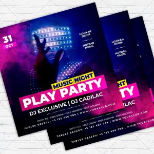 Play Party - Flyer PSD Template | ExclusiveFlyer