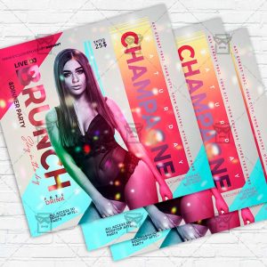 Champagne Brunch - Flyer PSD Template | ExclusiveFlyer