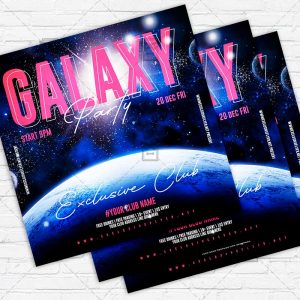 Galaxy Party - Flyer PSD Template | ExclusiveFlyer