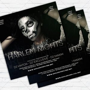 Harlem Nights - Flyer PSD Template | ExclusiveFlyer