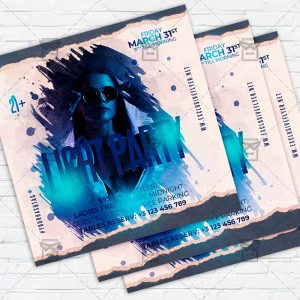 Light Party - Flyer PSD Template | ExclusiveFlyer