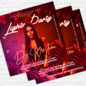 Lights Party - Flyer PSD Template | ExclusiveFlyer