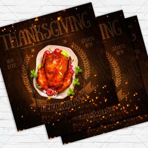 Thanksgiving Dinner - Flyer PSD Template | ExclusiveFlyer