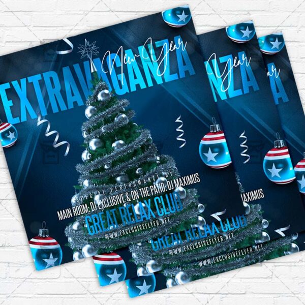 New Year Extravaganza - Flyer PSD Template | ExclusiveFlyer