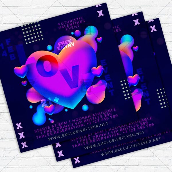 Valentines Event - Flyer PSD Template | ExclusiveFlyer
