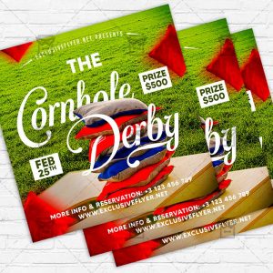 Cornhole Derby - Flyer PSD Template | ExclusiveFlyer