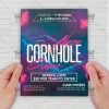 Neon Cornhole Game - Flyer PSD Template | ExclusiveFlyer