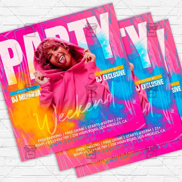 Party Weekend - Flyer PSD Template | ExclusiveFlyer