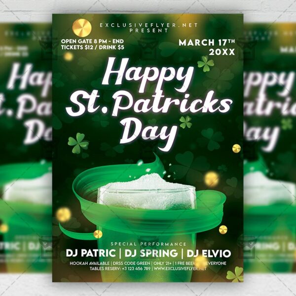 Happy Patricks Day - Flyer PSD Template | ExclusiveFlyer
