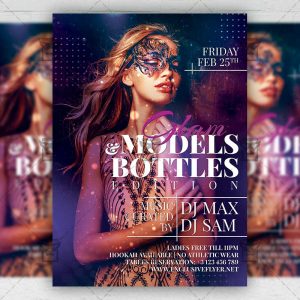 Models and Bottles - Flyer PSD Template | ExclusiveFlyer