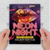Neon Night - Flyer PSD Template | ExclusiveFlyer