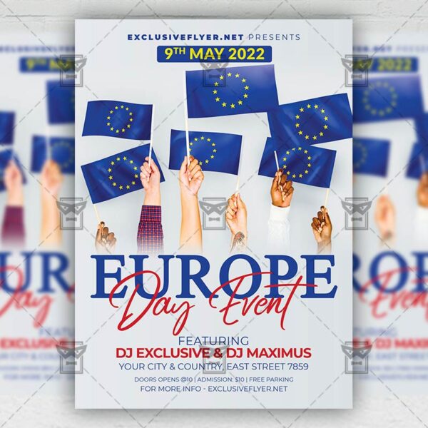 Europe Day Event - Flyer PSD Template | ExclusiveFlyer